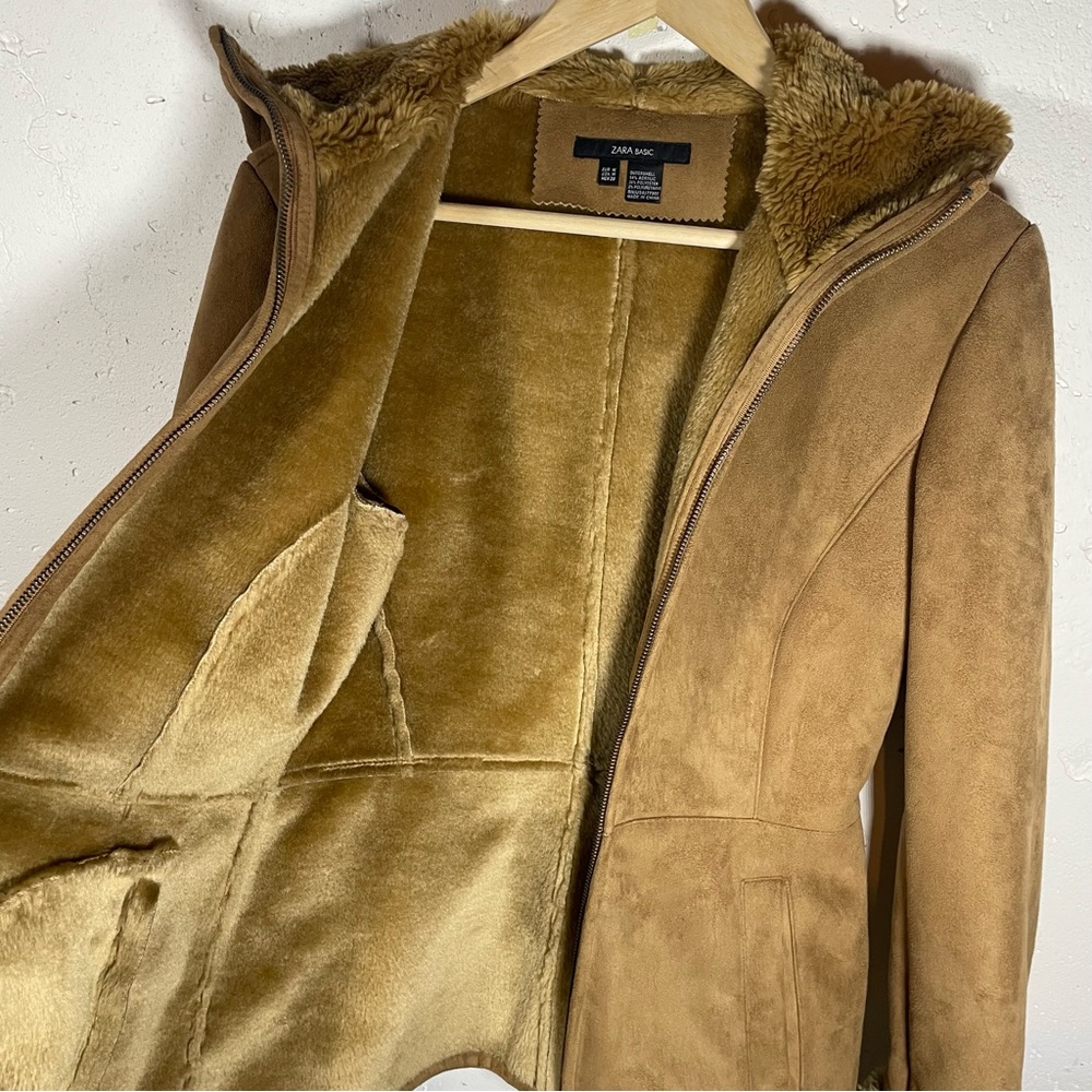 Zara Basic suede coat - Picture 4 of 5
